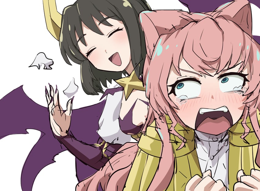 maria cadenzavna eve, kohinata miku, magia baiser, hikasa youko, and lord enorme (senki zesshou symphogear and 1 more) drawn by suzunari_sakuya