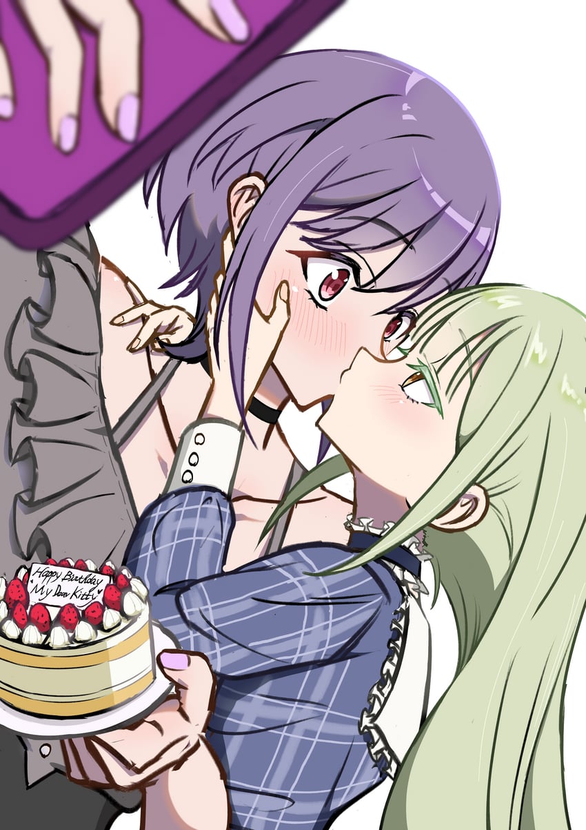 wakaba mutsumi and yuutenji nyamu (bang dream! and 1 more) drawn by shourai
