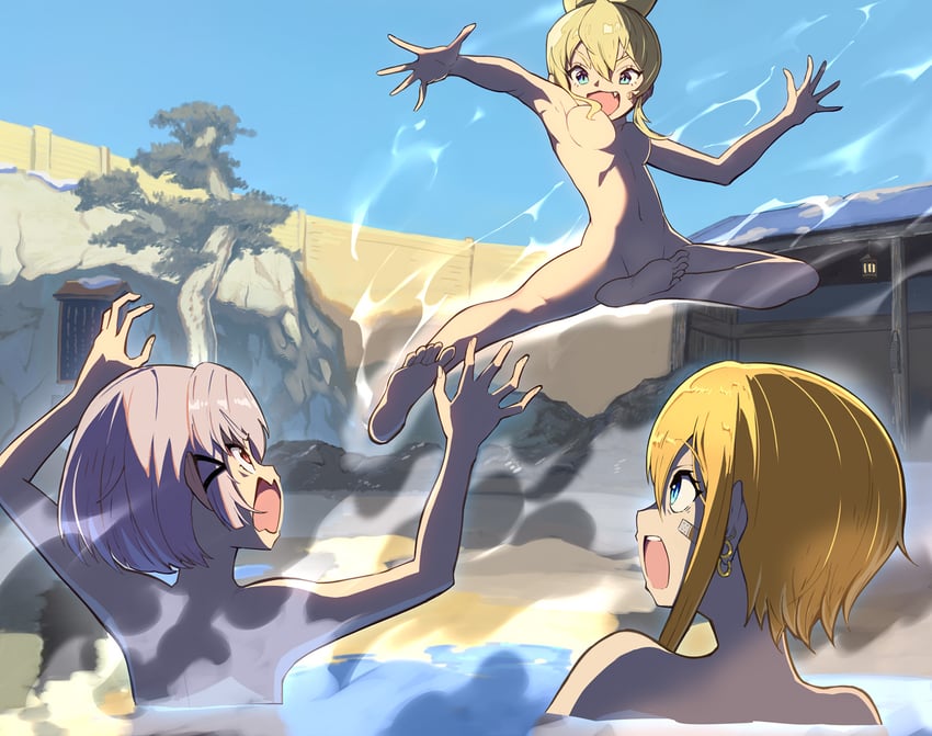 drake, laplace, and maxwell (goddess of victory: nikke) drawn by syope