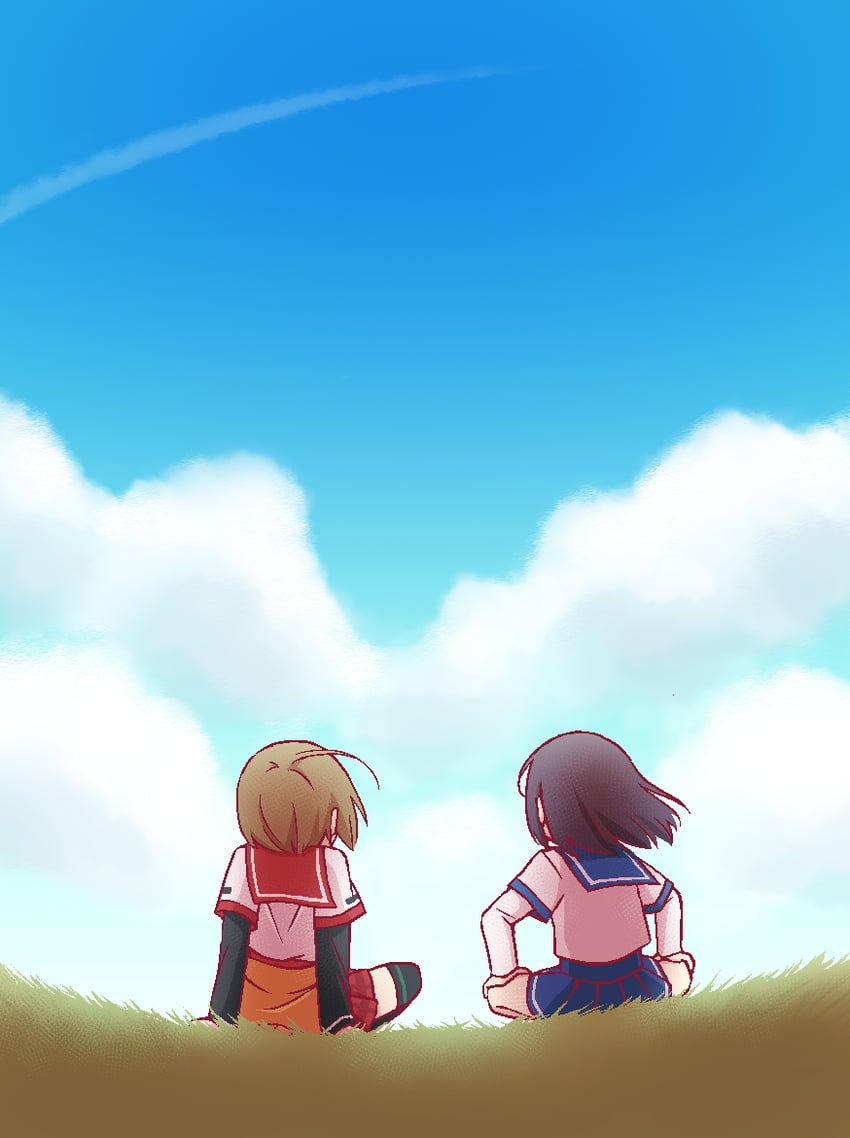 natsu ryoko and suzuka sakuya (mahou shoujo madoka magica and 1 more) drawn by yuzuno_nana