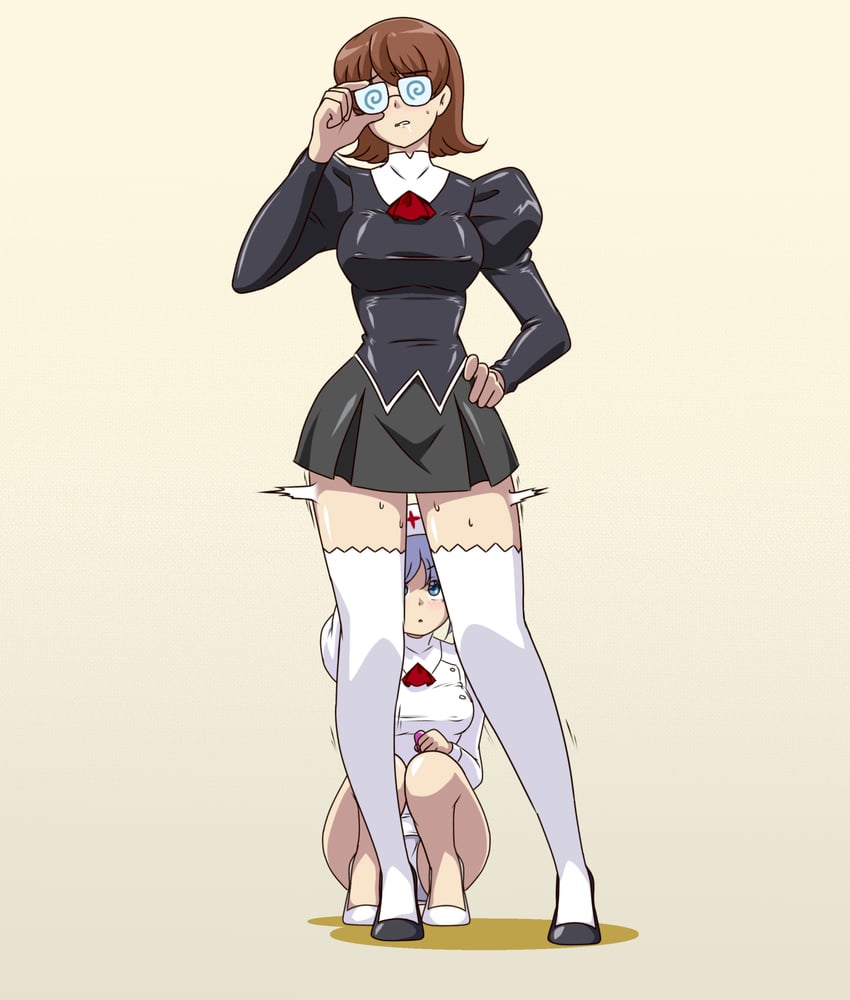 black delmo and glasses delmo (aika and 1 more) drawn by kuroyoshi