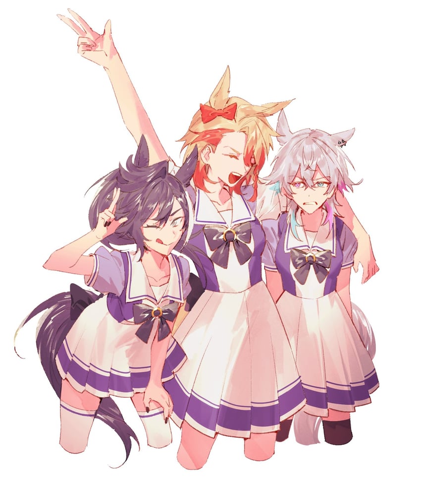 gavis bettel, axel syrios, and banzoin hakka (holostars and 1 more) drawn by lynnear