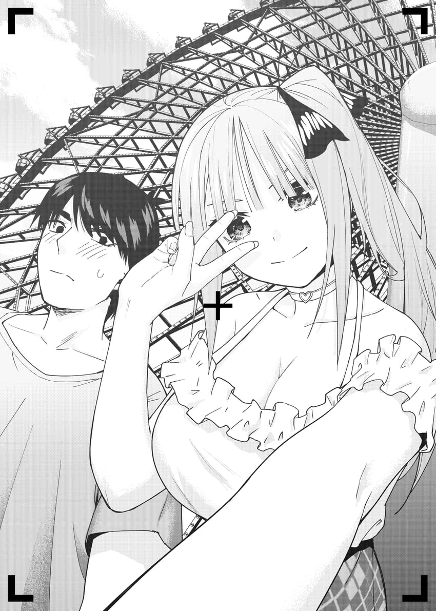 nakano nino and uesugi fuutarou (go-toubun no hanayome) drawn by kosmos_beta