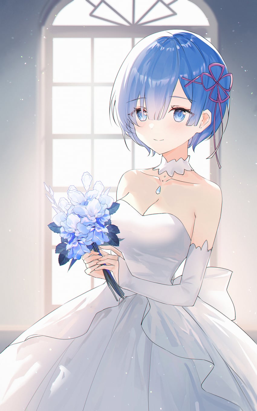 rem (re:zero kara hajimeru isekai seikatsu) drawn by usagi_(786113654)