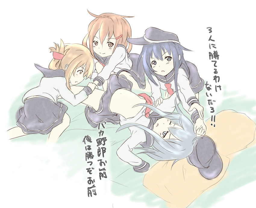 hibiki, inazuma, ikazuchi, and akatsuki (kantai collection) drawn by yankee41
