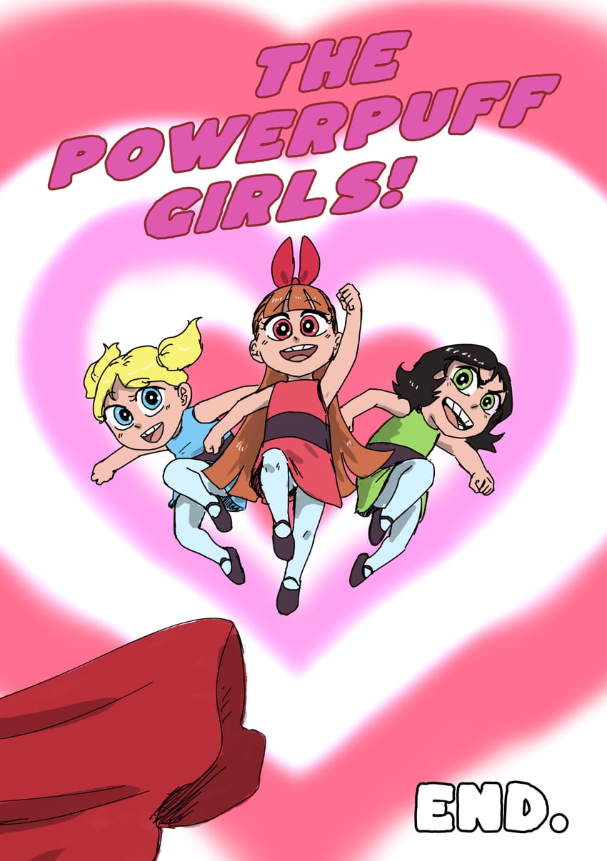 superman, buttercup, blossom, and bubbles (dc comics and 1 more) drawn by spookylolly