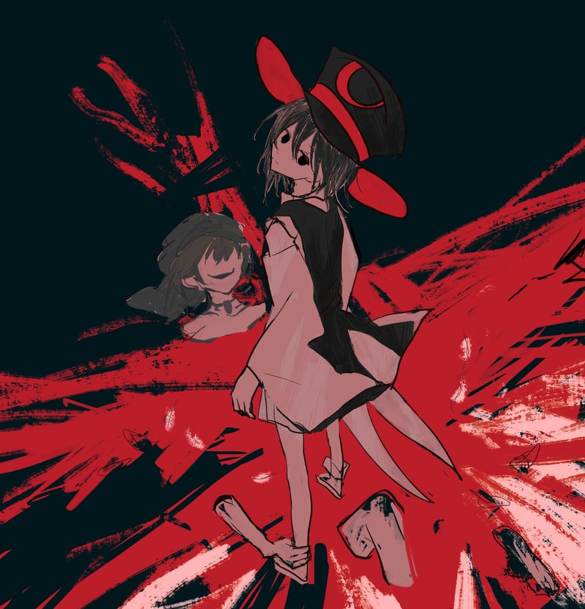 enraku tsubakura and kuzu suzumi (len'en) drawn by shengji