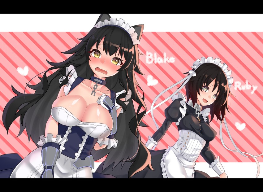 belfast, ruby rose, blake belladonna, and sheffield (azur lane and 1 more) drawn by ashisi