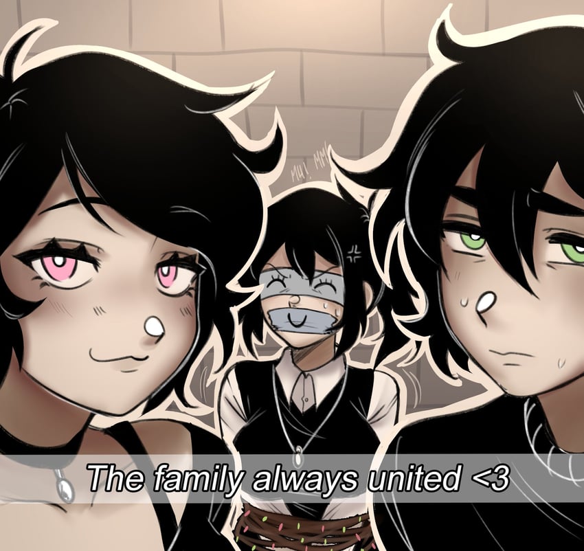 ashley graves, andrew graves, and renee graves (the coffin of andy and leyley) drawn by chubbykat