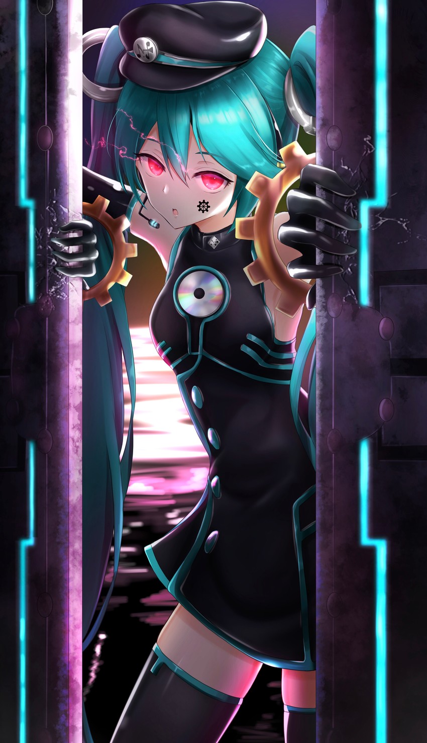 hatsune miku (vocaloid and 1 more) drawn by itogari