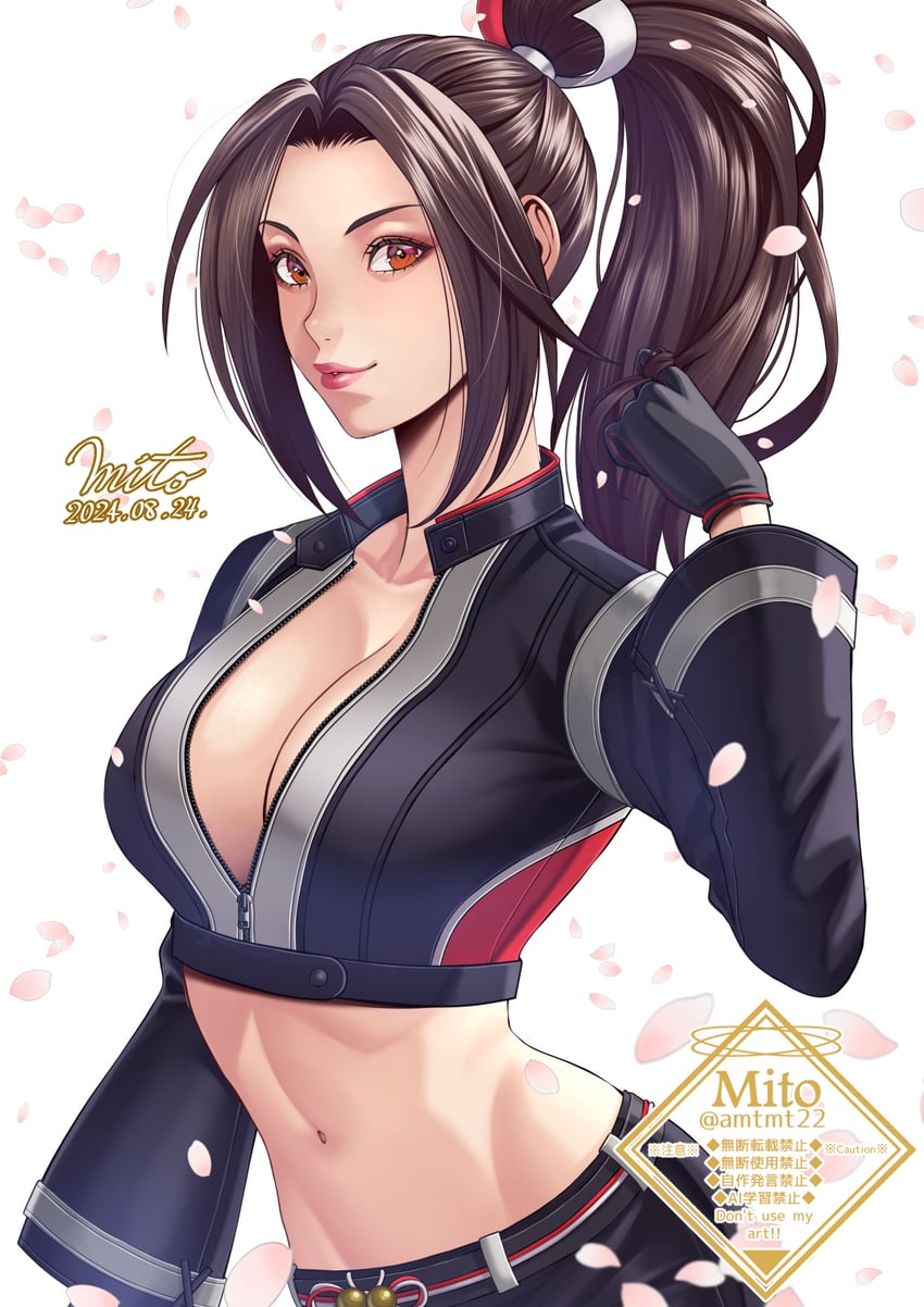 shiranui mai (fatal fury and 1 more) drawn by mito_amatsu