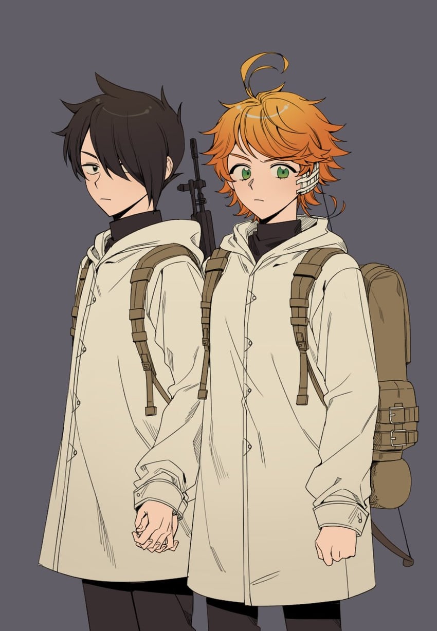 emma and ray (yakusoku no neverland) drawn by meua_2