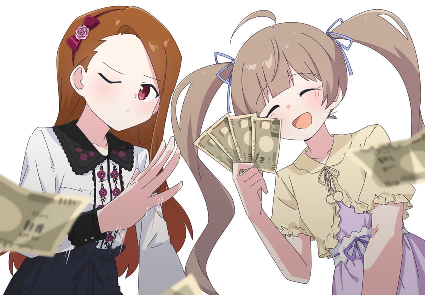 minase iori and hakozaki serika (idolmaster and 1 more) drawn by seal_007