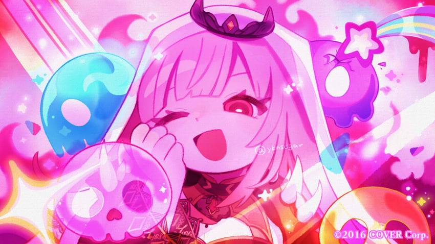 mori calliope (hololive and 1 more) drawn by yknsugar