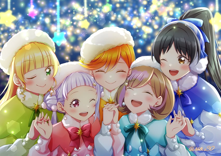 shibuya kanon, heanna sumire, tang keke, arashi chisato, and hazuki ren (love live! and 1 more) drawn by nota_ika