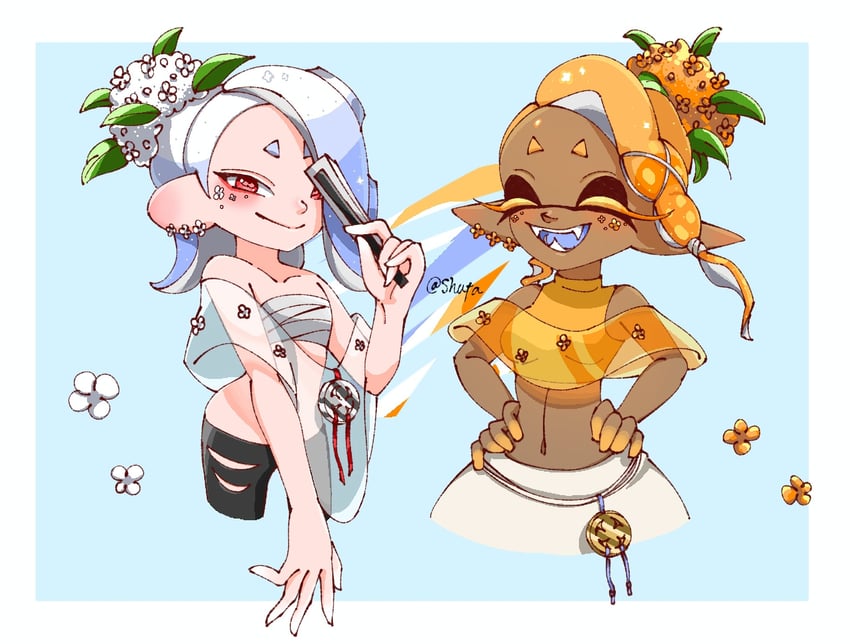 shiver and frye (splatoon and 1 more) drawn by syuta301