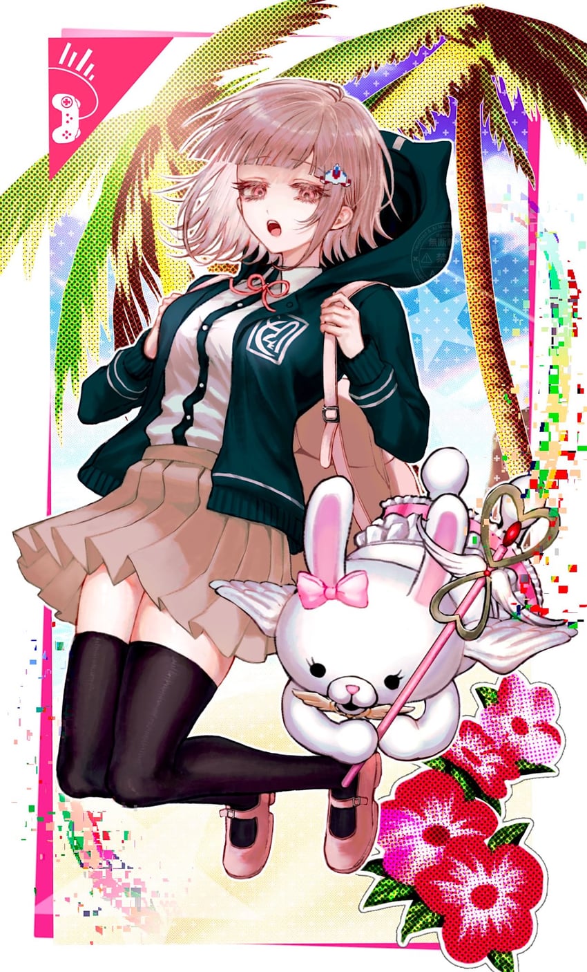 nanami chiaki and usami (danganronpa and 2 more) drawn by en_(ym55en)