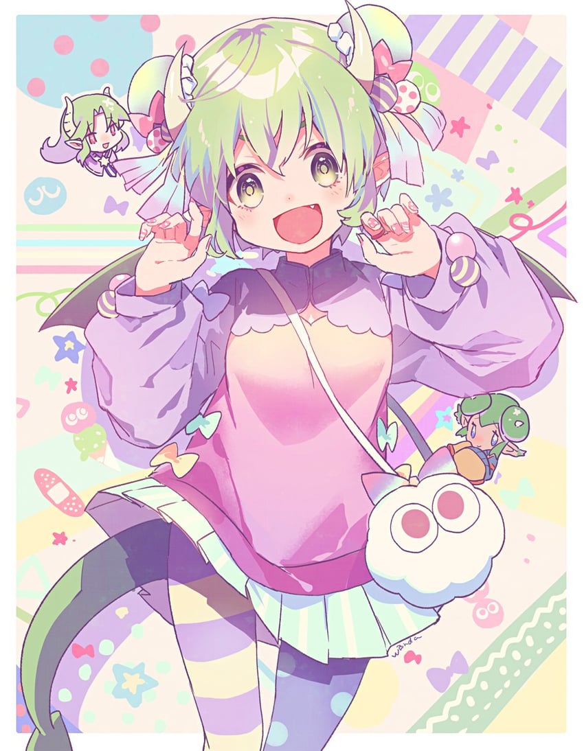 puyo, draco centauros, satan, and lidelle (puyopuyo and 1 more) drawn by kuroda_(kuro_yyy)