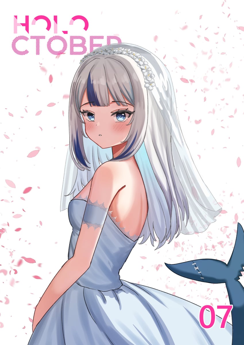 gawr gura (hololive and 1 more) drawn by sharkudon