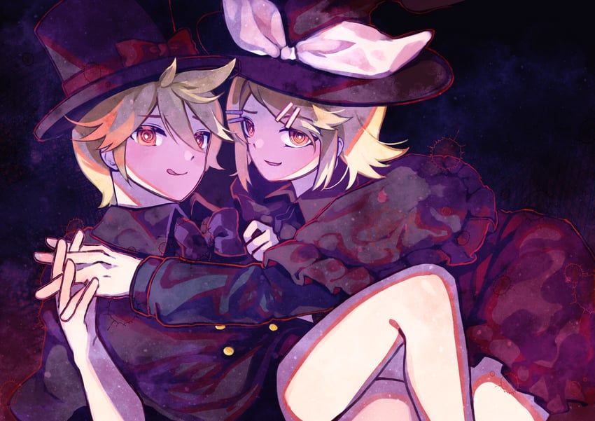 kagamine rin and kagamine len (vocaloid and 1 more) drawn by beekan