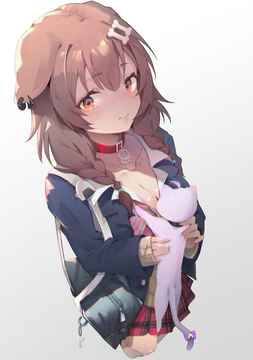 nekomata okayu and inugami korone (hololive) drawn by shika002