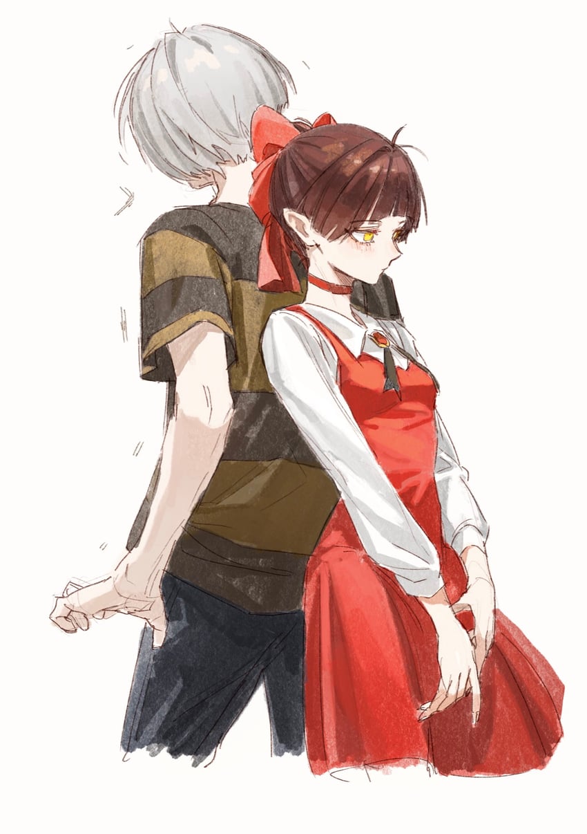 nekomusume, kitarou, and tanaka getakichi (gegege no kitarou) drawn by mihiro_00122