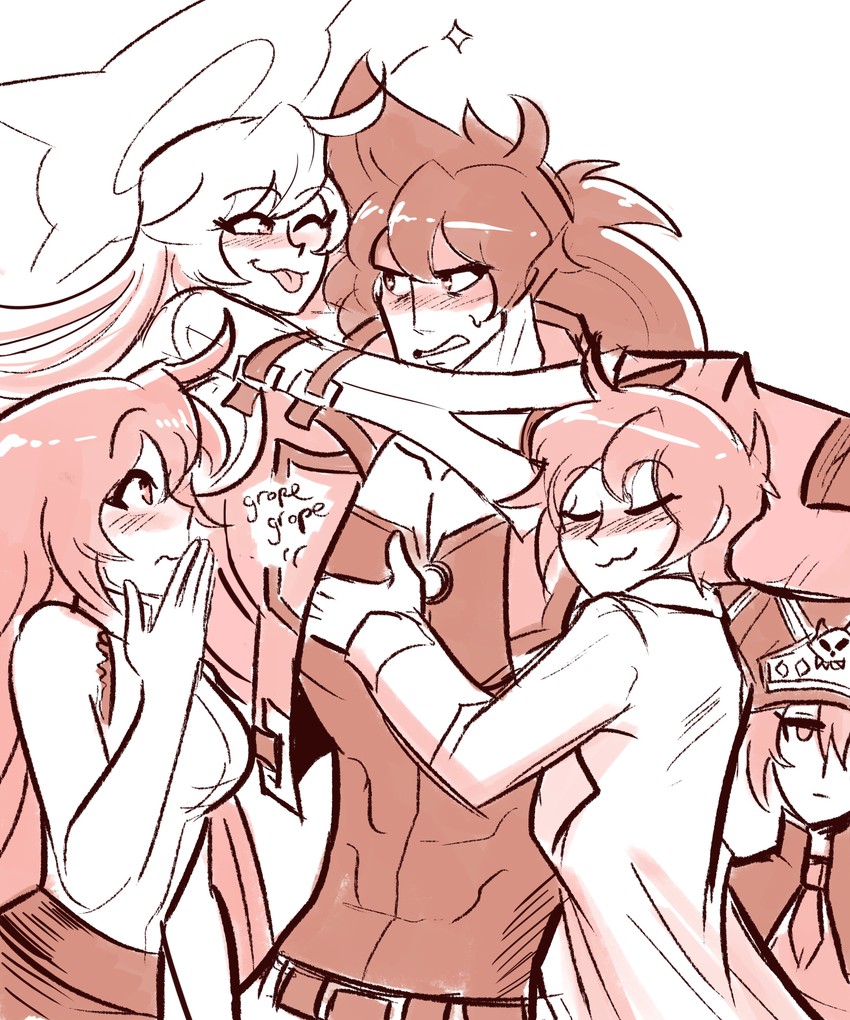 jack-o' valentine, sol badguy, valentine, and aria (guilty gear and 3 more) drawn by scruffyturtles