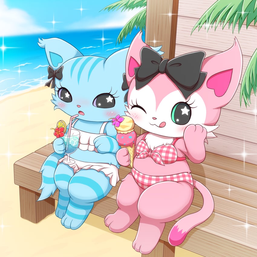 mia and chelsea (sanrio and 1 more) drawn by remoa_(kuremoa3912)