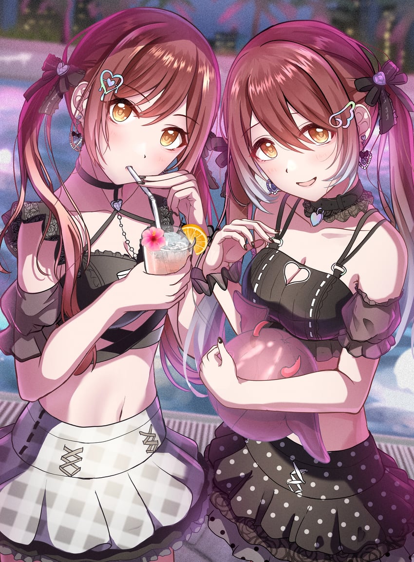 osaki amana, osaki tenka, and debi tarou (idolmaster and 1 more) drawn by citrusmikan