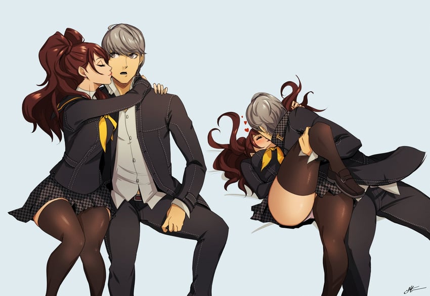 narukami yu and kujikawa rise (persona and 1 more) drawn by eightyfourart