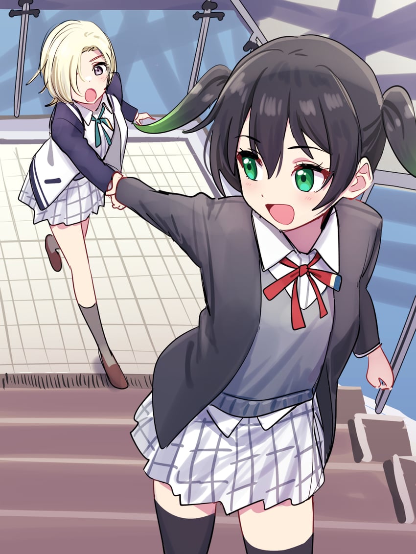 takasaki yu and mia taylor (love live! and 1 more) drawn by deadnooodles