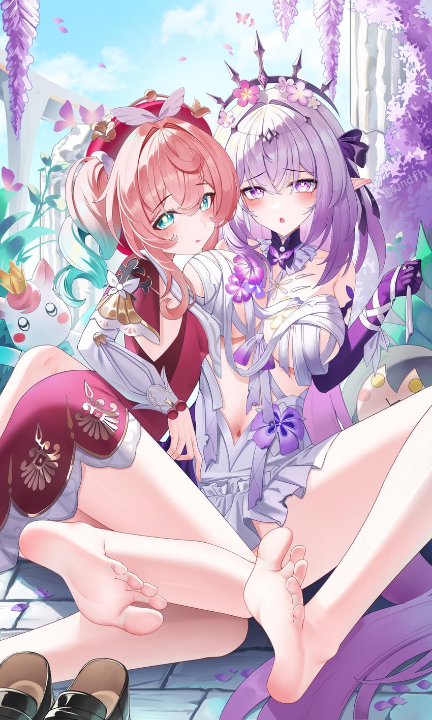 castorice and hyacine (honkai and 1 more) drawn by jndfh