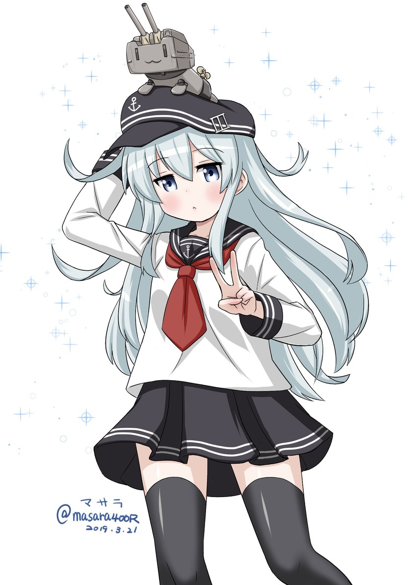 hibiki and rensouhou-chan (kantai collection) drawn by masara_(chuujou)