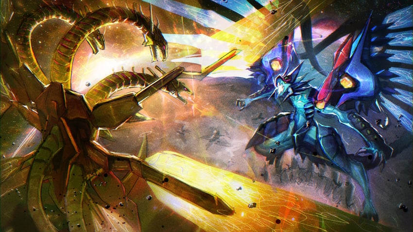 number 62 galaxy-eyes prime photon dragon and number c107 neo galaxy-eyes tachyon dragon (yu-gi-oh! and 1 more) drawn by sonic1nstinct