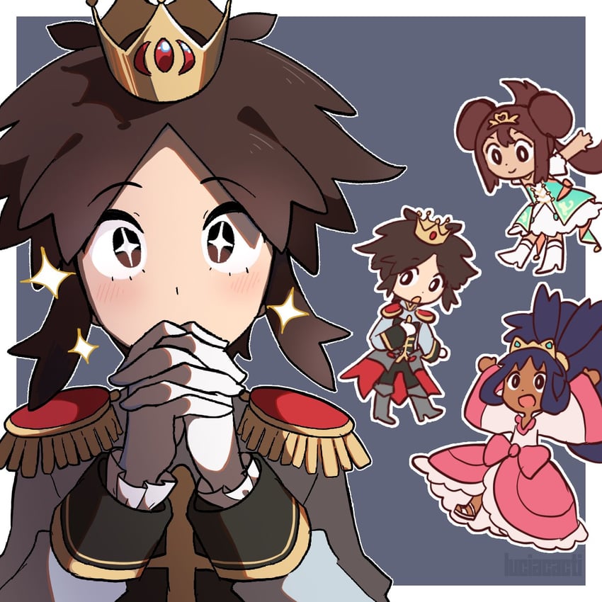 iris, rosa, and nate (pokemon and 2 more) drawn by luciacacti