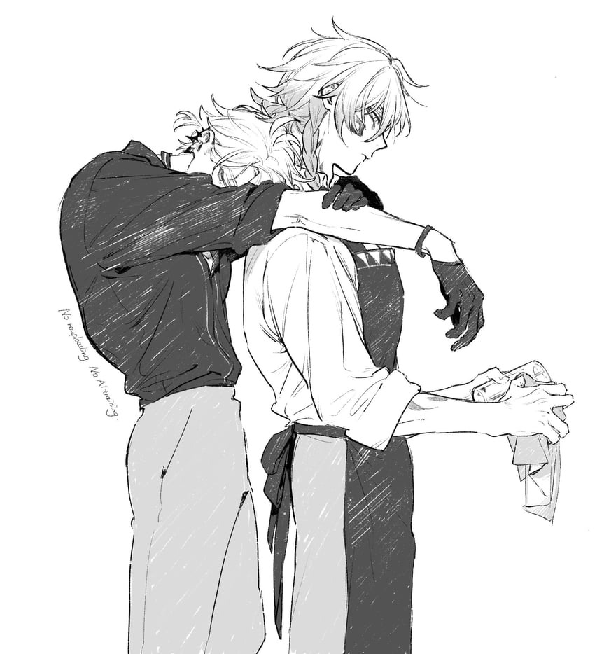 phainon and mydei (honkai and 1 more) drawn by delusion_presen