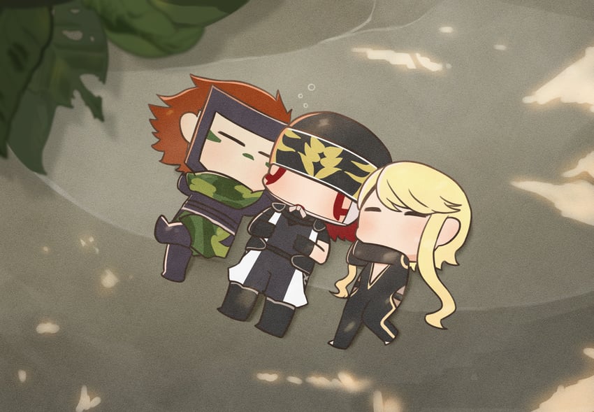 kasuga, sarutobi sasuke, and fuuma kotarou (sengoku basara) drawn by surushiru