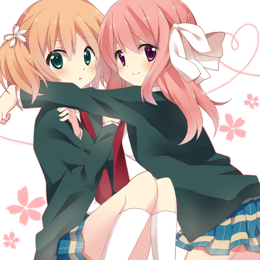 takayama haruka and sonoda yuu (sakura trick) drawn by kumakichi_(toshigat)