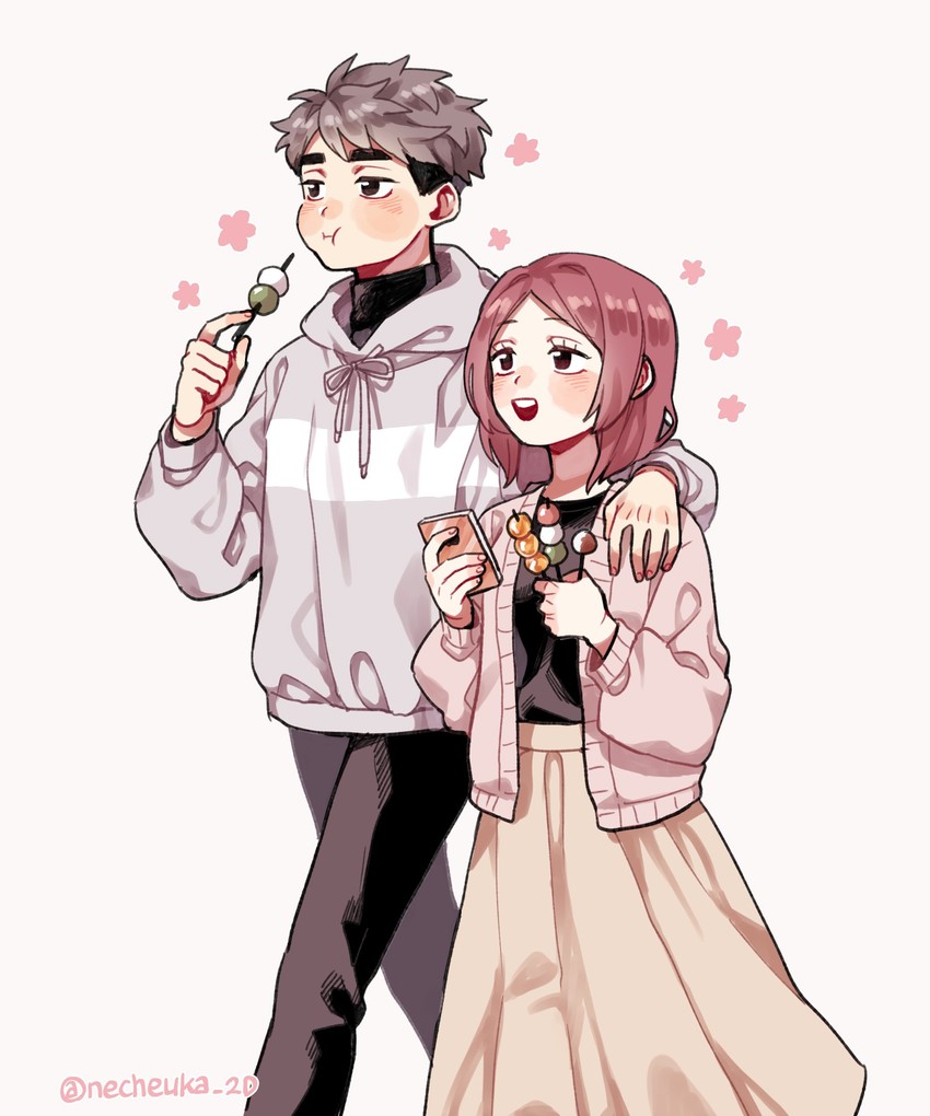 miya osamu and shirofuku yukie (haikyuu!!) drawn by necheuka_2d