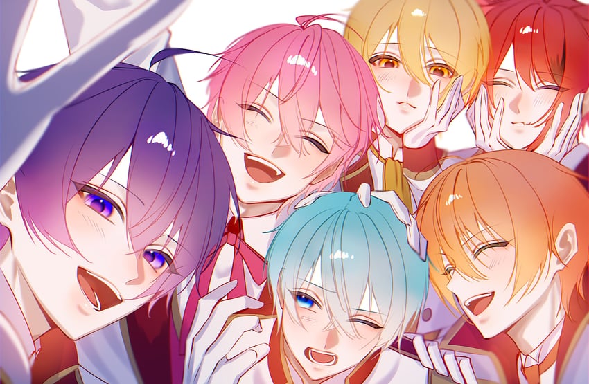 rinu, satomi, root, colon, jel, and 1 more (strawberry prince) drawn by bimigohan16
