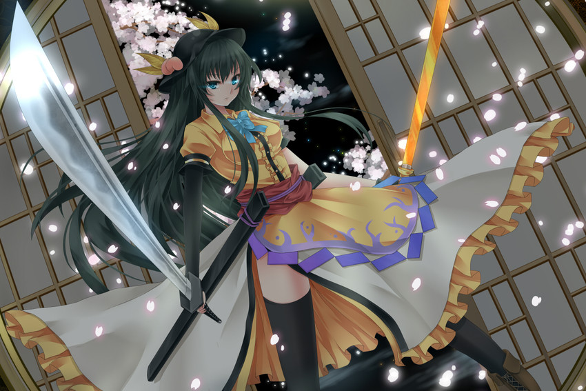 hinanawi tenshi and kenshi (touhou and 1 more) drawn by awai_shiro
