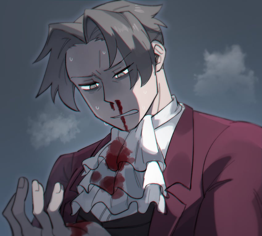 miles edgeworth (ace attorney) drawn by koge_(natsub_bkoge)