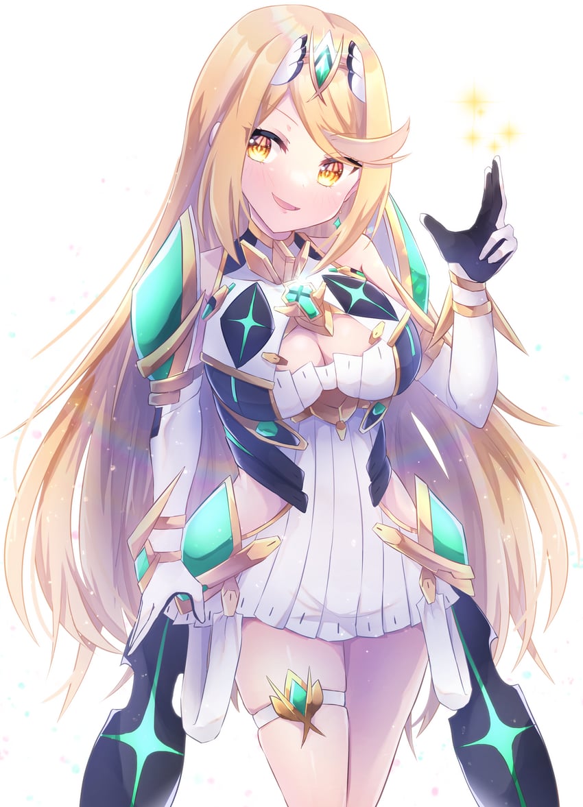 mythra (xenoblade chronicles and 1 more) drawn by amanoru_mozuku