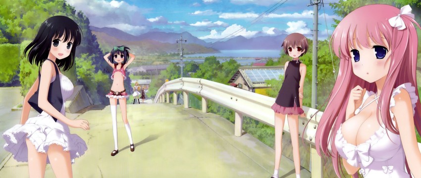 haramura nodoka, miyanaga saki, fukuji mihoko, touyoko momoko, kunihiro hajime, and 1 more (saki) drawn by kobayashi_ritz