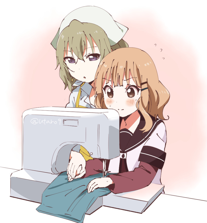 oomuro sakurako and kitamiya hatsumi (yuruyuri) drawn by kamiki_uutarou