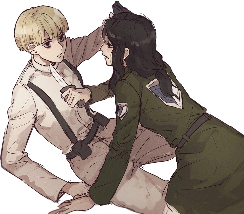 pieck finger and yelena (shingeki no kyojin) drawn by pi0w0pi