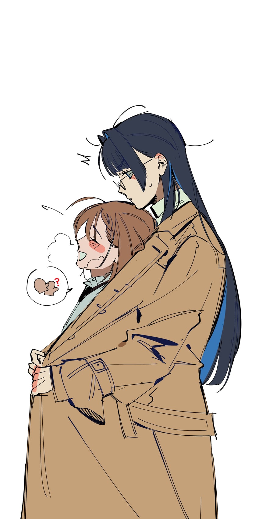 ouro kronii and nanashi mumei (hololive and 1 more) drawn by amos