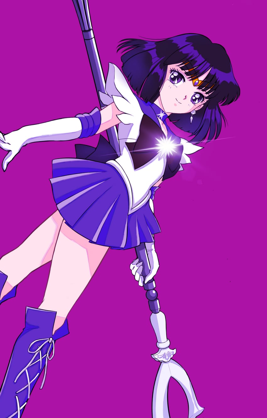 tomoe hotaru and sailor saturn (bishoujo senshi sailor moon) drawn by dj_jdite
