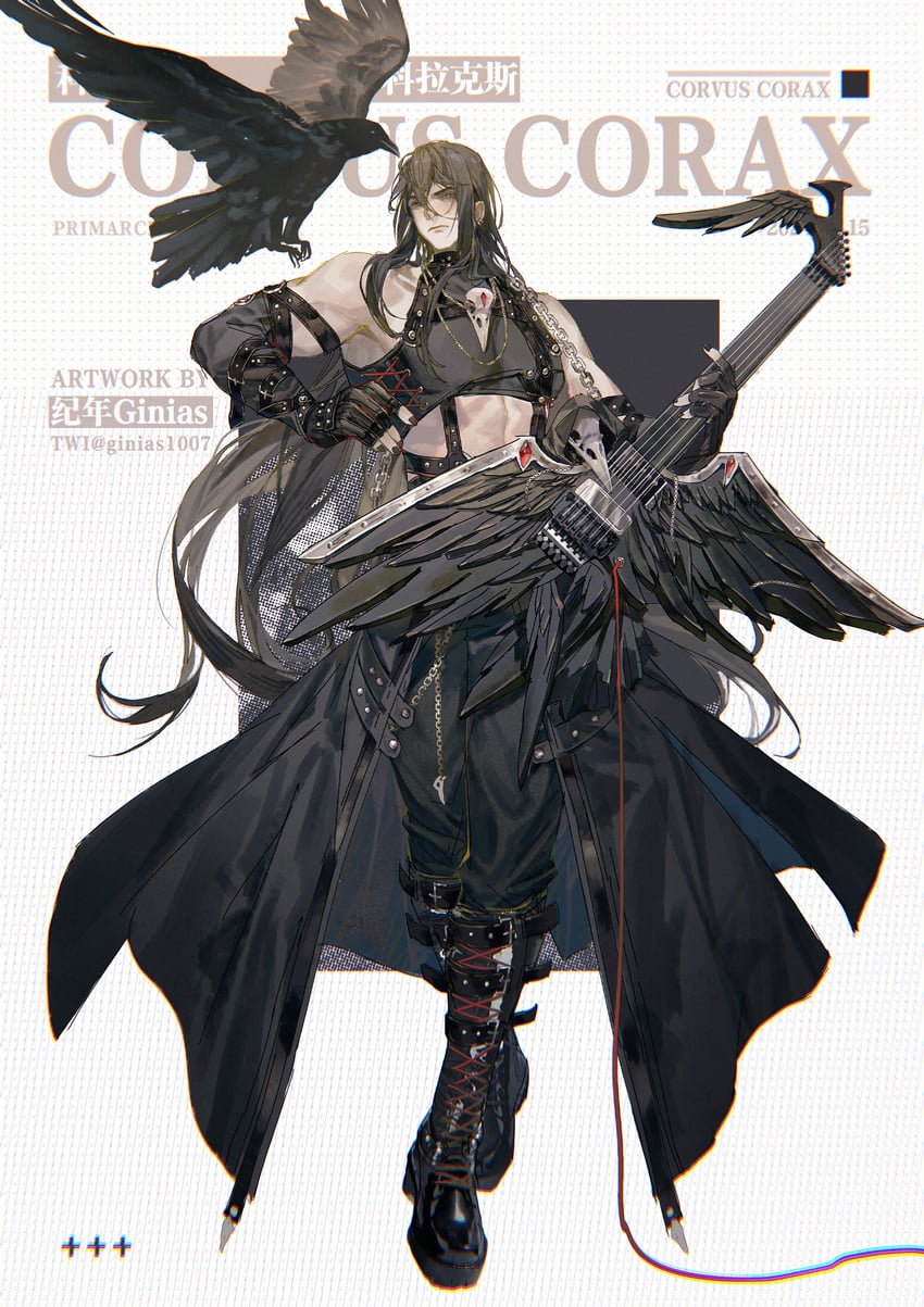 corvus corax (original and 1 more) drawn by ginias