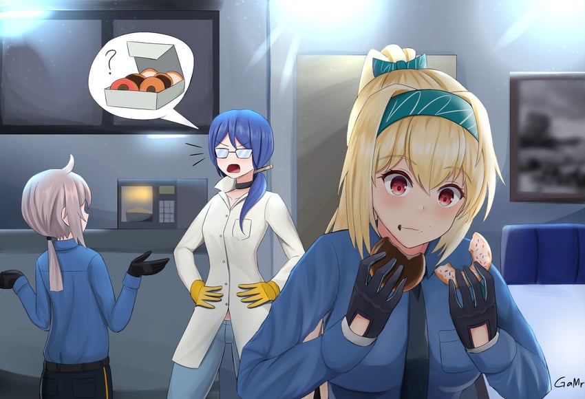m200, sv-98, k11, and black mesa science team (girls' frontline and 2 more) drawn by gamryous